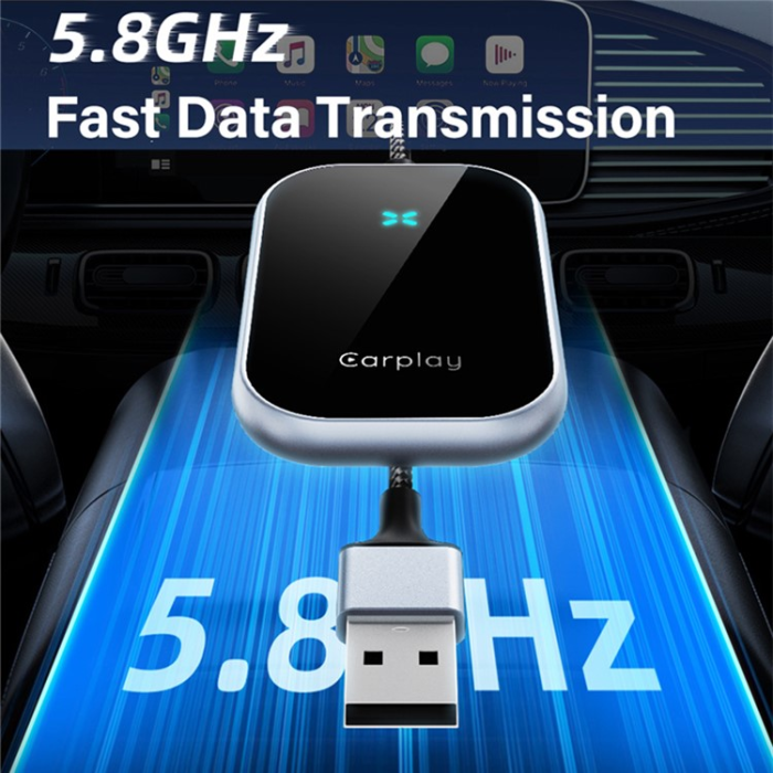 A-One Brand - CarPlay Trådbunden Bluetooth Trådlös Adapter A21 Dual Svart
