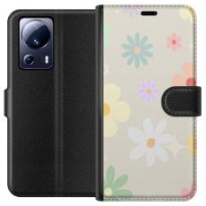 iSecrets - Pl&aring;nboksfodral till Xiaomi 13 Lite med fejdande blommor