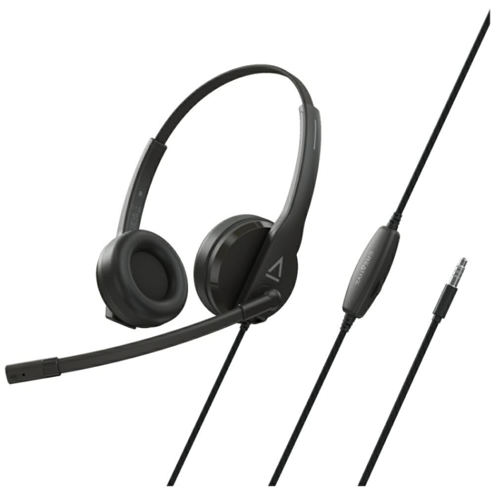 Creative - Creative On-Ear Hörlurar Med USB Mikrofon - Svart