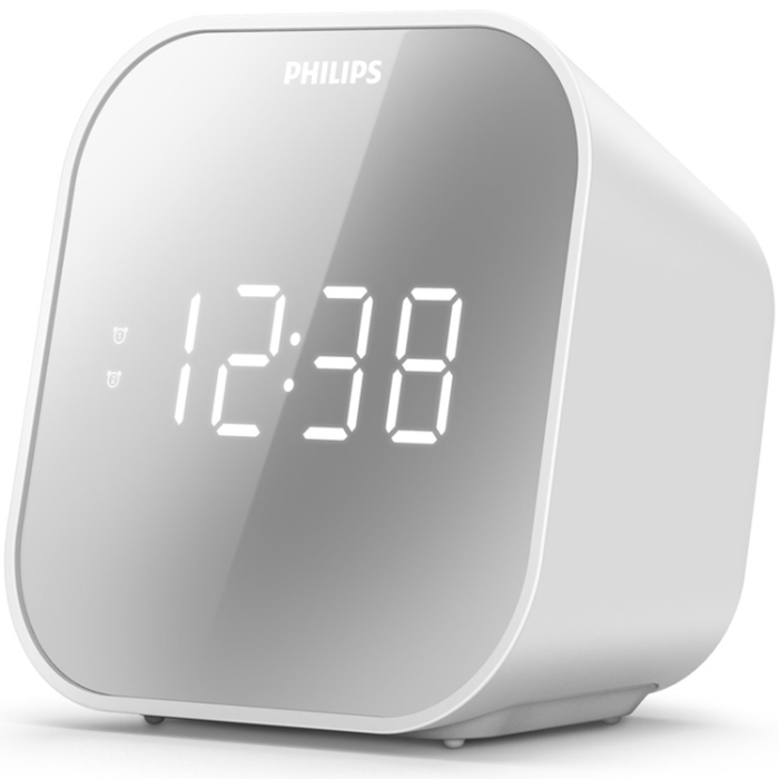 Philips - Philips Klockradio med spegel-finish-front. Digital FM-mottagare