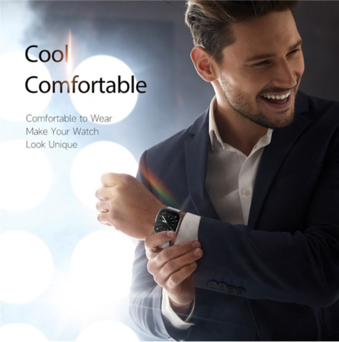 Dux Ducis - DUX DUCIS Apple Watch 4/5/6/SE (44mm) Skal Electroplated PC - Svart