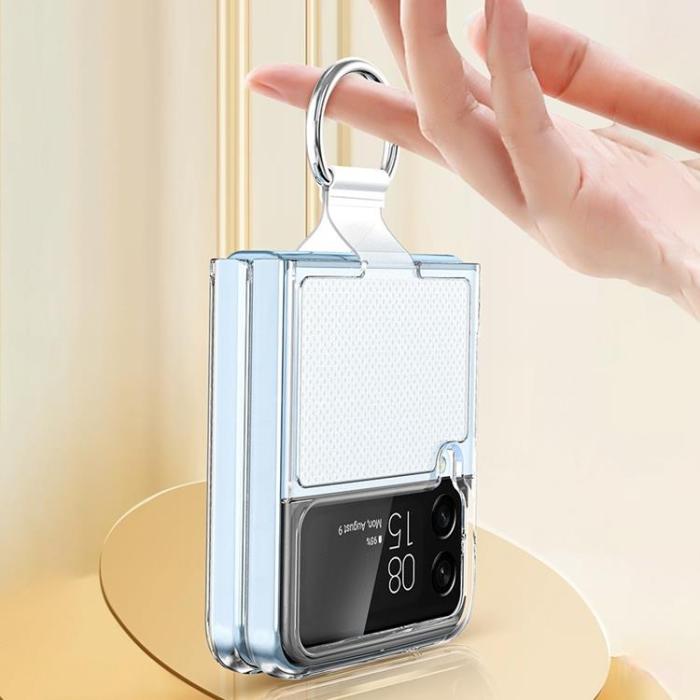 A-One Brand - Galaxy Z Flip 4 Skal TPU Ringhållare - Clear