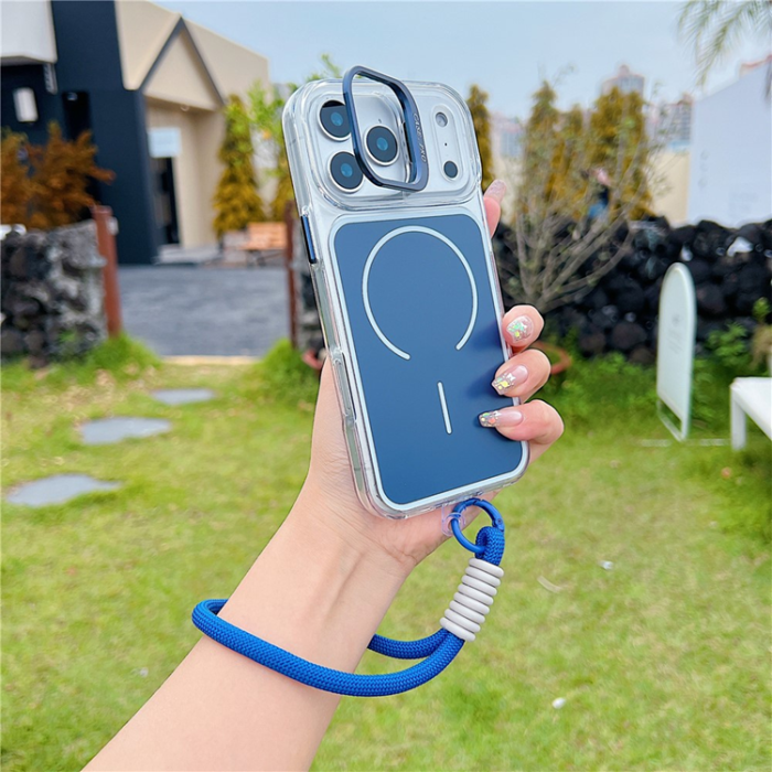 A-One Brand - iPhone 17 Pro Max Mobilskal MagSafe med Handrem Lens Kickstand