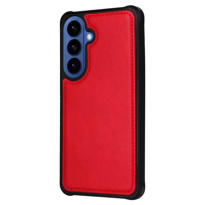 OEM - Plånboksfodral för Samsung Galaxy S26 Plus Magnetiskt Konstläder - Röd