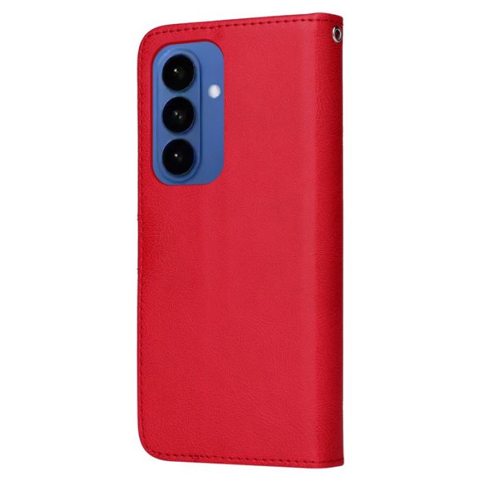 OEM - Plånboksfodral för Samsung Galaxy S26 Plus Magnetiskt Konstläder - Röd