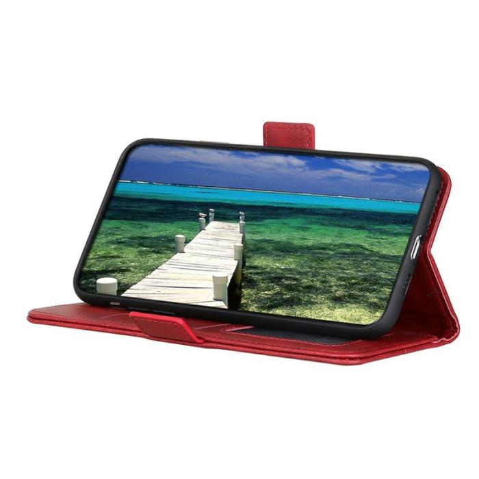 OEM - Mobilfodral för Samsung Galaxy S26 Plus Konstläder Kickstand - Röd