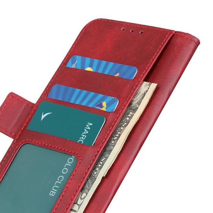 OEM - Mobilfodral för Samsung Galaxy S26 Plus Konstläder Kickstand - Röd