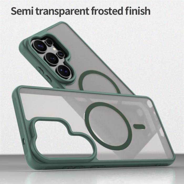 WANLONFENG - WANLONFENG Mobilskal för Samsung Galaxy S26 Ultra Magnetiskt PC + TPU - Grön
