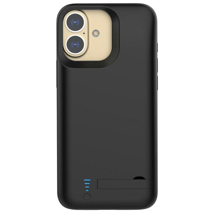 A-One Brand - iPhone 16 Batteriskal Kickstand 5000mAh - Svart