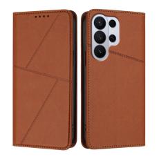 OEM - Pl&aring;nboksfodral f&ouml;r Samsung Galaxy S26 Ultra Magnetiskt Konstl&auml;der - Kaffe