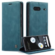Caseme - CASEME 013 Flip Konstl&auml;der Pl&aring;nboksfodral f&ouml;r Google Pixel 7 5G - Bl&aring;