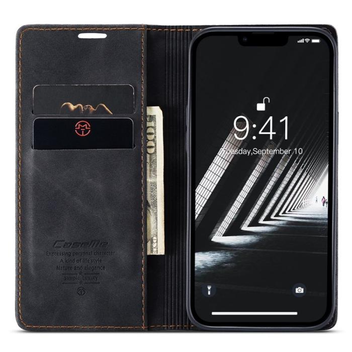 Caseme - CASEME 013 Flip Case för iPhone 14 Plus 6.7 tum Svart
