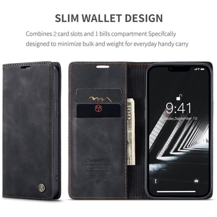 Caseme - CASEME 013 Flip Case för iPhone 14 Plus 6.7 tum Svart