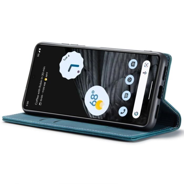 Caseme - CASEME 013 Flip Konstläder Plånboksfodral för Google Pixel 7 5G - Blå