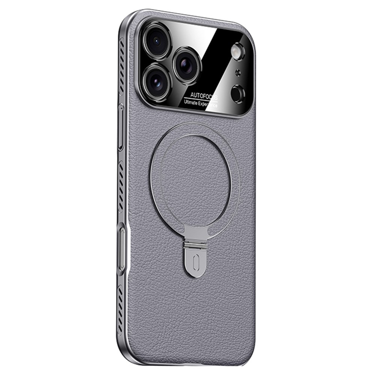 iPhone 17 Pro Max Mobilskal MagSafe Kickstand Electroplated Cooling - Grå (Grå) | 2353 | AlltMobil