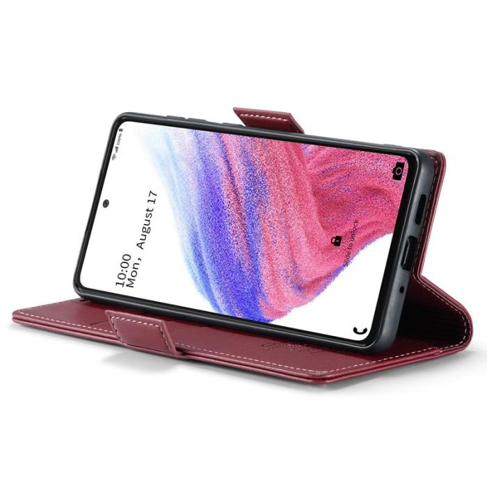 Caseme - CASEME Plånboksfodral Konstläder för Samsung Galaxy A53 5G - Röd