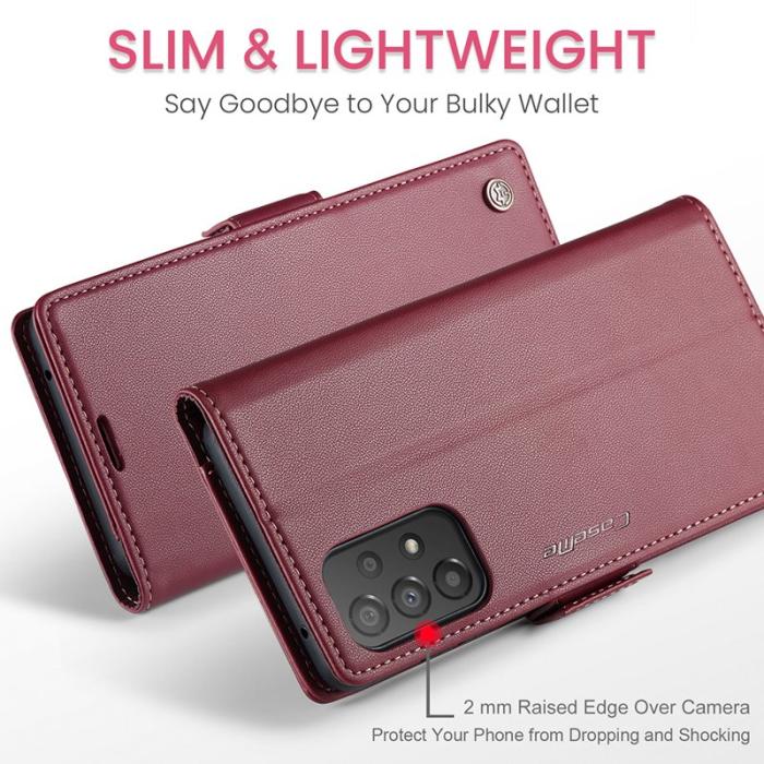 Caseme - CASEME Plånboksfodral Konstläder för Samsung Galaxy A53 5G - Röd
