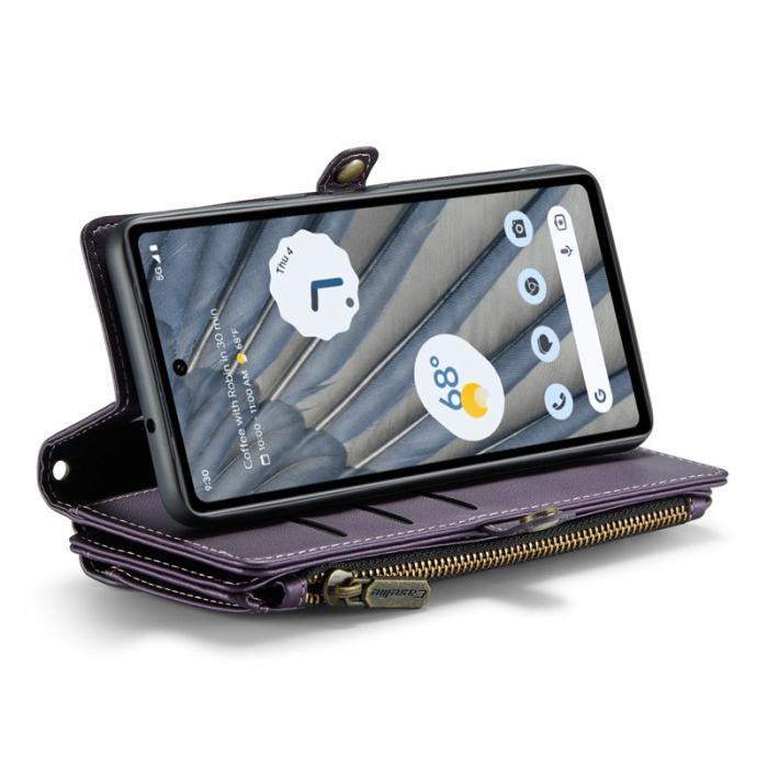 Caseme - CASEME Plånboksfodral Konstläder till Google Pixel 7a - Lila