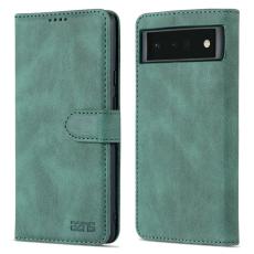 AZNS - AZNS Google Pixel 6 Pro Pl&aring;nboksfodral TPU+Konstl&auml;der - Gr&ouml;n