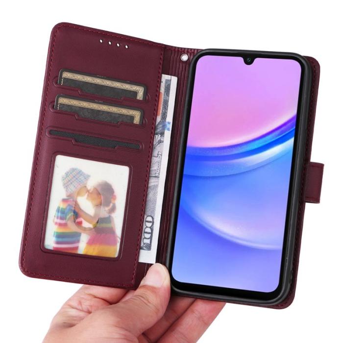BETOPNICE - BETOPNICE Samsung Galaxy A17 5G Plånboksfodral Konstläder - Röd