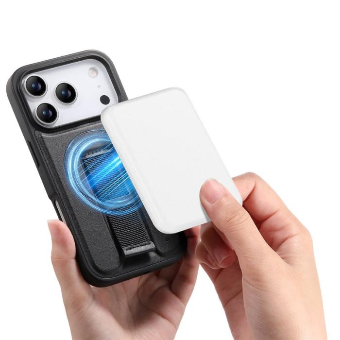 CASENEO - CASENEO iPhone 17 Pro Fodral Magnetiskt KonstLäder - Svart