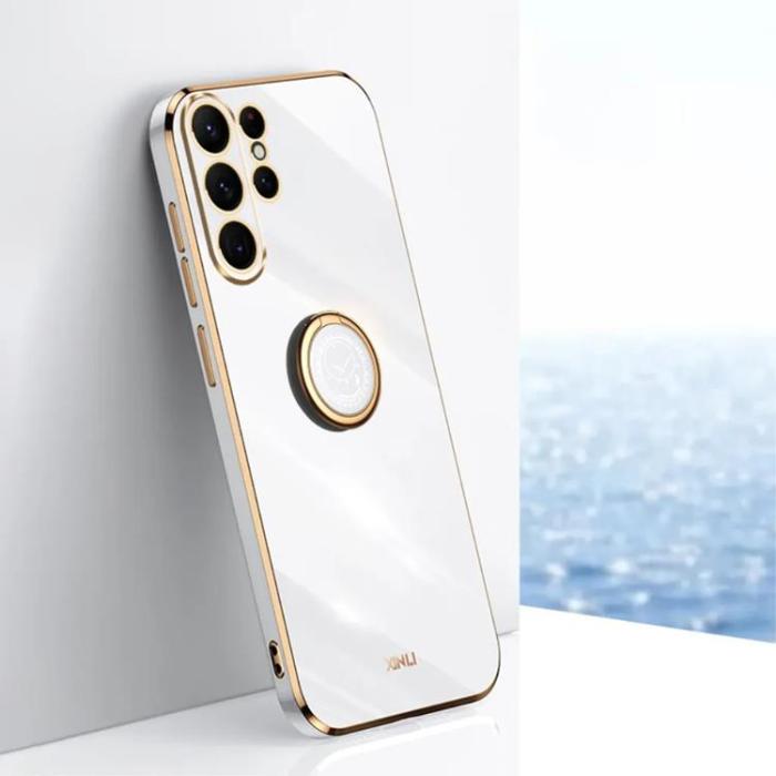 Taltech - Galaxy S24 Ultra Mobilskal Ringhållare - Vit