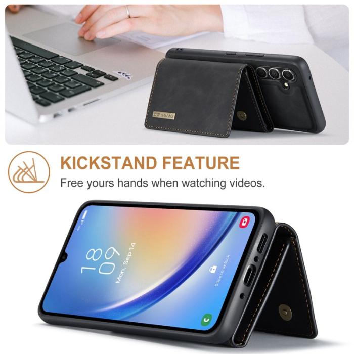 DG.MING - DG.MING Samsung Galaxy A34 5G Konstläder Plånboksfodral Svart