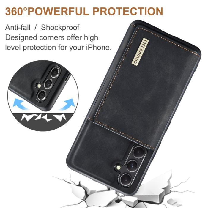 DG.MING - DG.MING Samsung Galaxy A34 5G Konstläder Plånboksfodral Svart