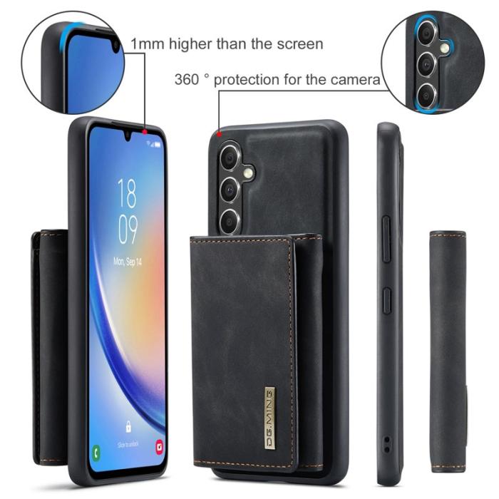 DG.MING - DG.MING Samsung Galaxy A34 5G Konstläder Plånboksfodral Svart