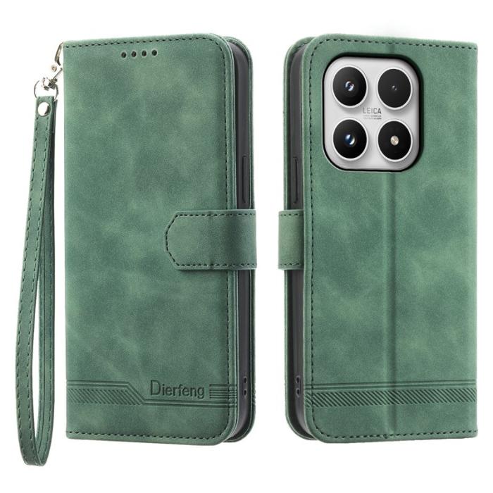 DIERFENG - DIERFENG DF-03 för Xiaomi 17 Plånboksfodral Konstläder - Grön