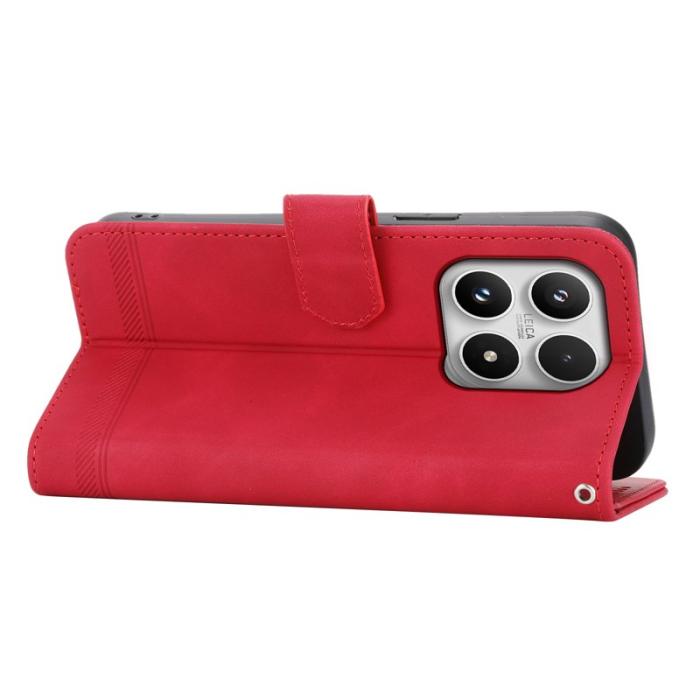 DIERFENG - DIERFENG DF-03 för Xiaomi 17 Plånboksfodral Konstläder - Röd