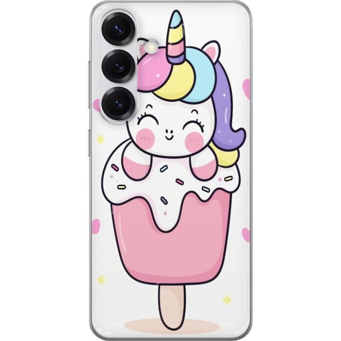 iSecrets - Mobilskal till Samsung Galaxy S25 med Glad enhörning