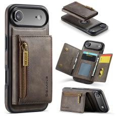 DG.MING - DG.MING M5 Series iPhone Air Pl&aring;nboksfodral Konstl&auml;der Magnetiskt Brun