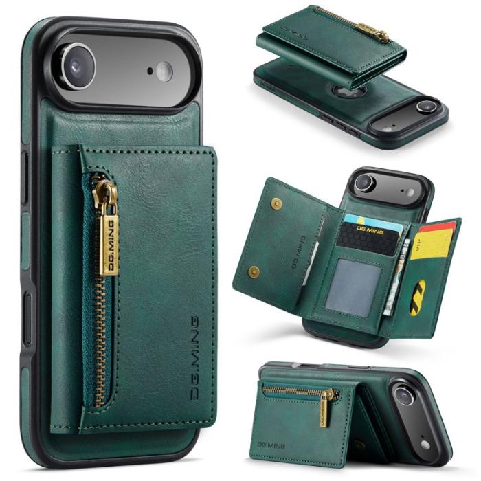 DG.MING - DG.MING M5 Series iPhone Air Plånboksfodral Konstläder Magnetiskt Grön