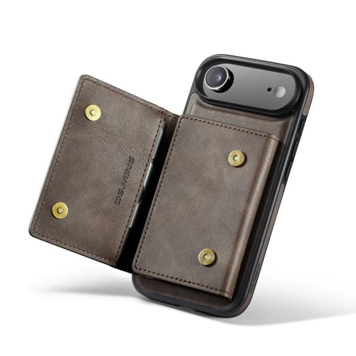DG.MING - DG.MING M5 Series iPhone Air Plånboksfodral Konstläder Magnetiskt Brun