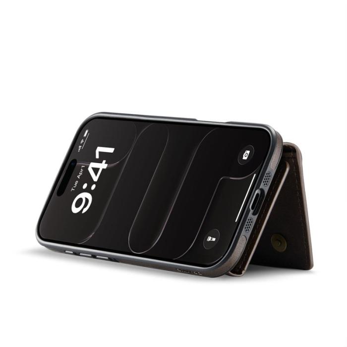 DG.MING - DG.MING M5 Series iPhone Air Plånboksfodral Konstläder Magnetiskt Brun
