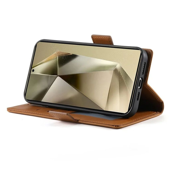 OEM - Galaxy S25 Ultra Plånboksfodral - Brun