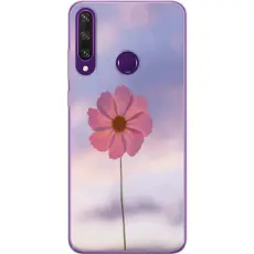 Gustaf - Mobilskal till Huawei Y6p med Rosa blomma