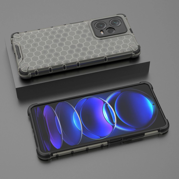 OEM - Xiaomi Redmi Note 12 Pro Plus Mobilskal Hybrid Honeycomb - Svart