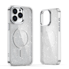 A-One Brand - iPhone 16e Mobilskal MagSafe Glitter - Vit