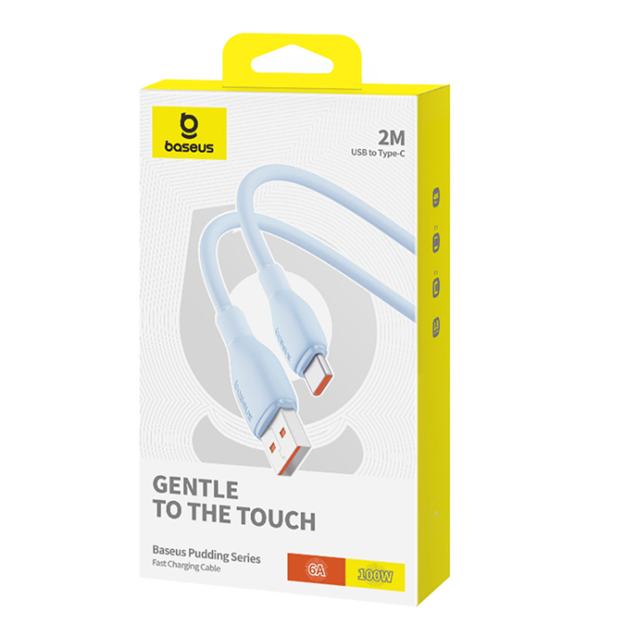 BASEUS - Baseus USB-A - USB-C kabel 100W 2m Pudding - Blå