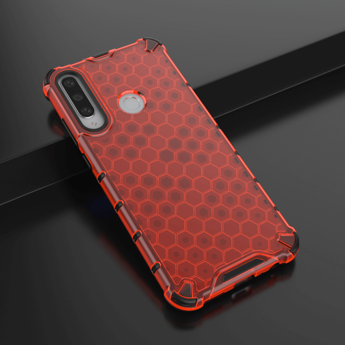 UTGATT1 - Honeycomb Armor Skal till Huawei Y6p - Röd