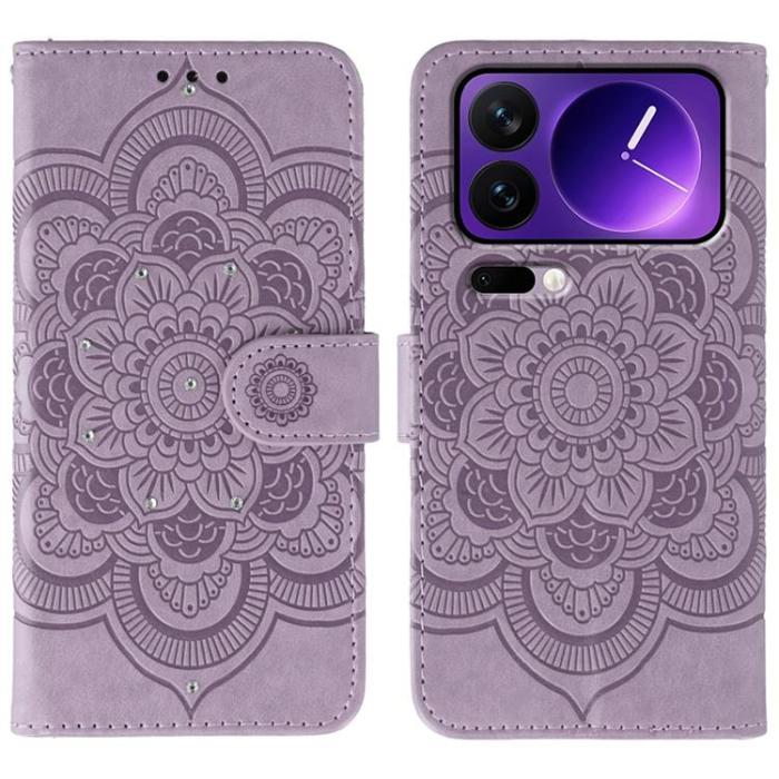 A-One Brand - Xiaomi 17 Pro Max Plånboksfodral Rhinestone Mandala Imprint