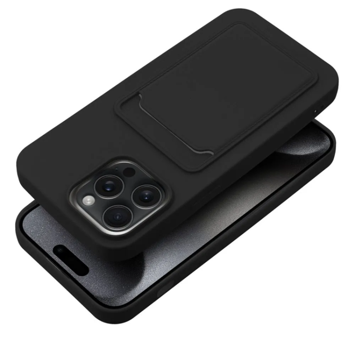 OEM - iPhone 15 Pro Mobilskal Korthållare - Svart