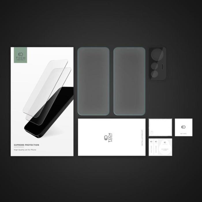 Tech-Protect - [2-Pack] Tech-Protect Xiaomi 12T Pro Härdat glas Plus [1-Pack] Kameralinsskydd