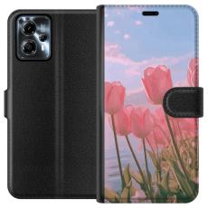 iSecrets - Plånboksfodral till Motorola Moto G13 med Rosa Tulpaner