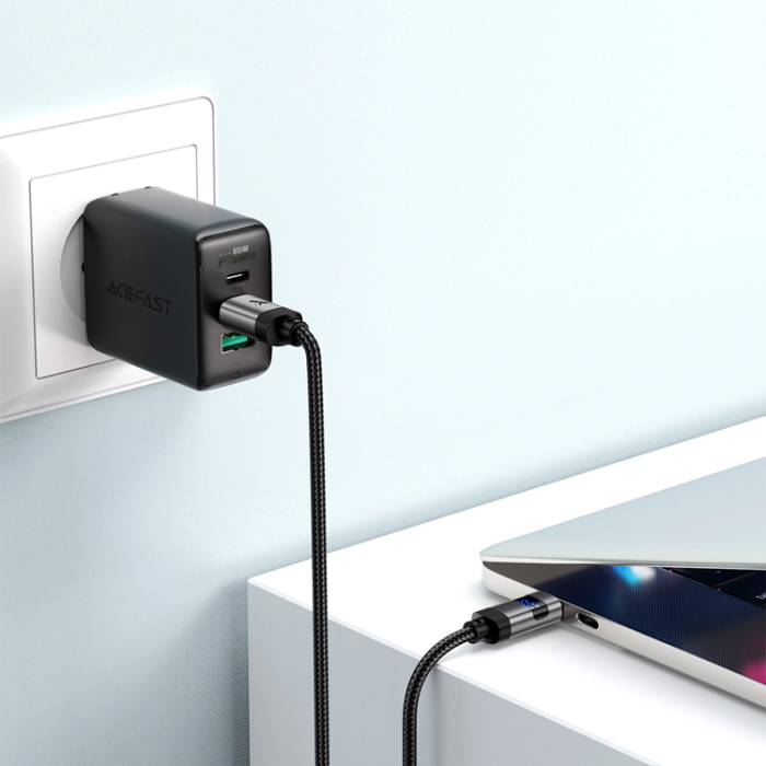 Acefast - Acefast USB-C - USB-C 66W Kabel 1.2m 480Mb/s Svart