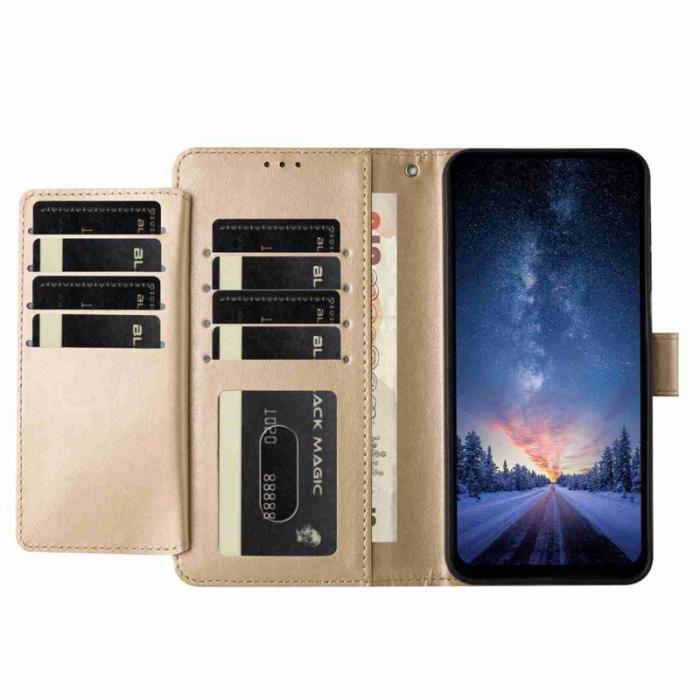 OEM - Samsung Galaxy S26 Ultra Fodral PU Läder Folio Flip - Guld