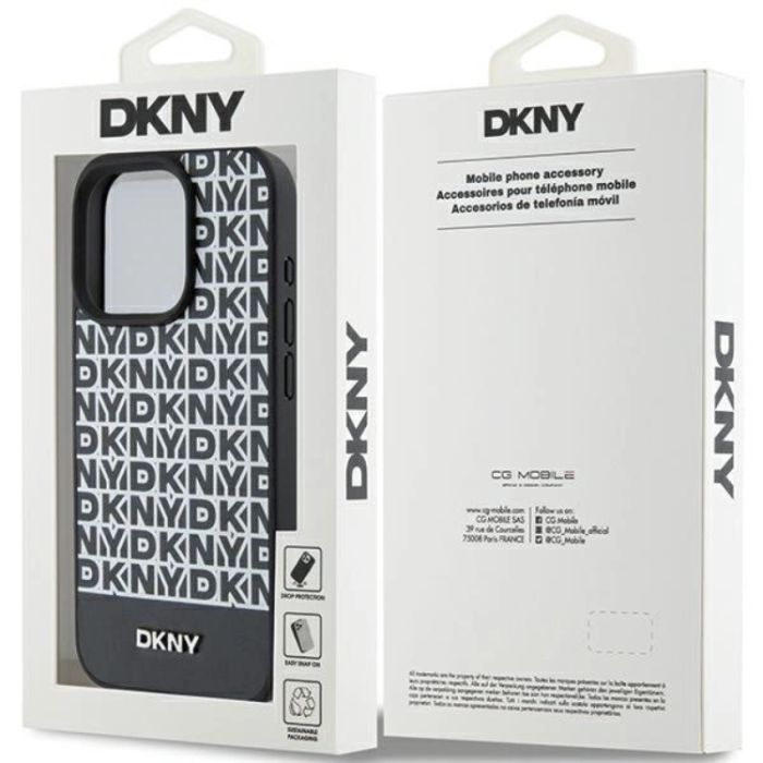 DKNY - DKNY iPhone 15 Pro Mobilskal Magsafe Läder Printed Pattern