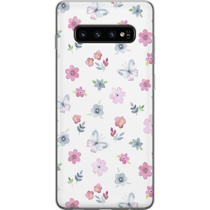 iSecrets - Mobilskal till Samsung Galaxy S10 med Blommor och fjärillar